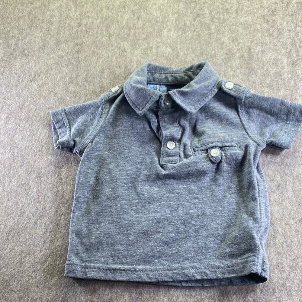 GAP Charcoal Collared Polo for Kids Size 0-3 Months